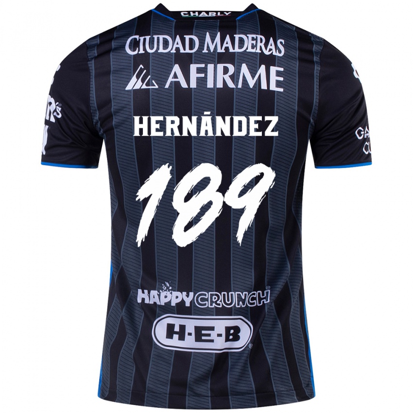 Gyermek Sebastián Hernández #189 Fehér Fekete Idegenbeli Jersey 2024/25 Mez Póló Ing