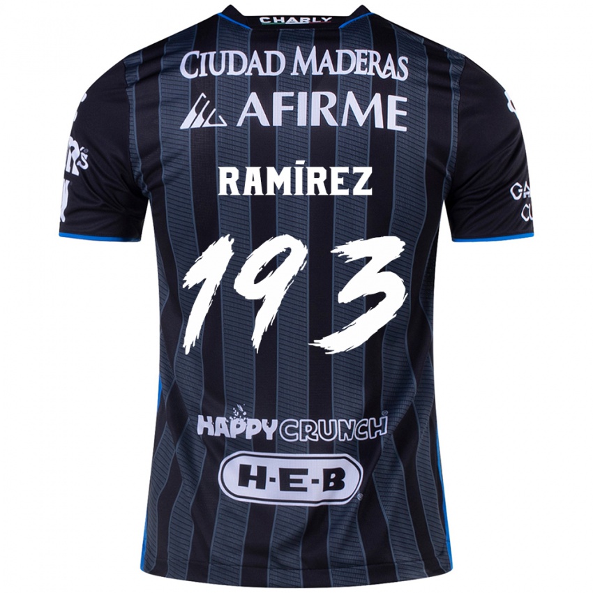 Gyermek Ángel Ramírez #193 Fehér Fekete Idegenbeli Jersey 2024/25 Mez Póló Ing