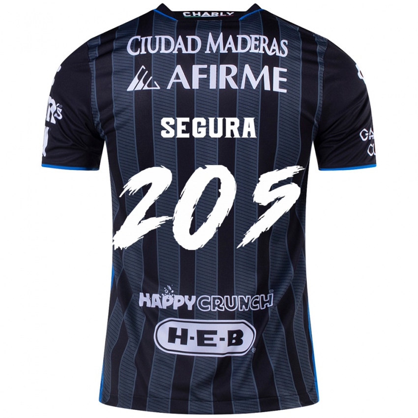 Gyermek Mathías Segura #205 Fehér Fekete Idegenbeli Jersey 2024/25 Mez Póló Ing