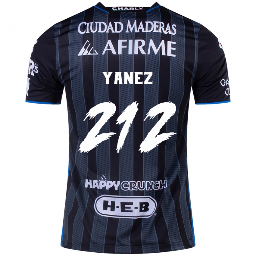 Gyermek Sebastián Yánez #212 Fehér Fekete Idegenbeli Jersey 2024/25 Mez Póló Ing