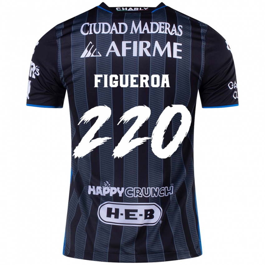 Gyermek Christopher Figueroa #220 Fehér Fekete Idegenbeli Jersey 2024/25 Mez Póló Ing