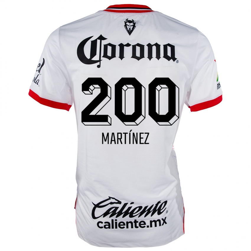 Gyermek Edgar Martínez #200 Fehér Piros Idegenbeli Jersey 2024/25 Mez Póló Ing