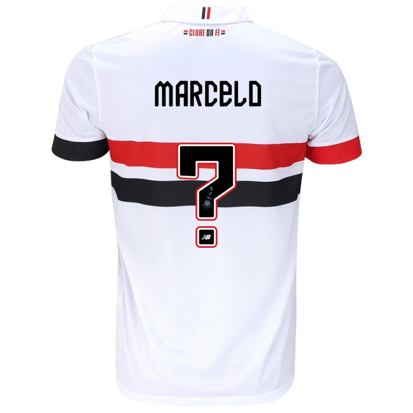 Férfi Marcelo #0 Fehér Piros Fekete Hazai Jersey 2024/25 Mez Póló Ing