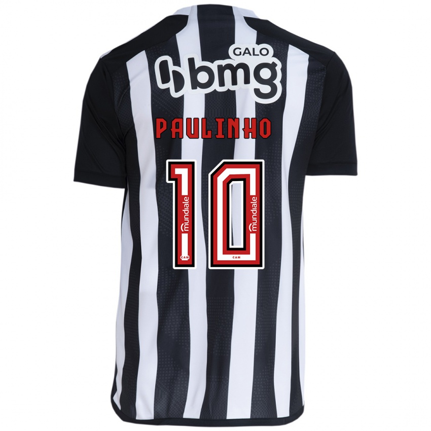 Férfi Paulinho #10 Fehér Fekete Hazai Jersey 2024/25 Mez Póló Ing