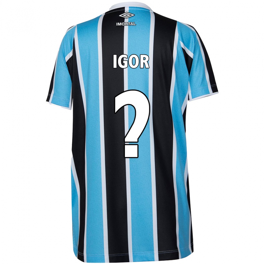 Férfi Igor #0 Kék Fekete Fehér Hazai Jersey 2024/25 Mez Póló Ing