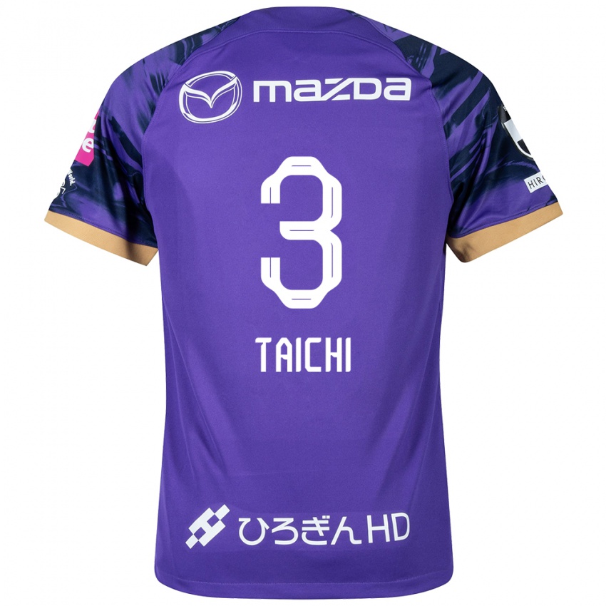 Férfi Taichi Yamasaki #3 Lila Fehér Hazai Jersey 2024/25 Mez Póló Ing