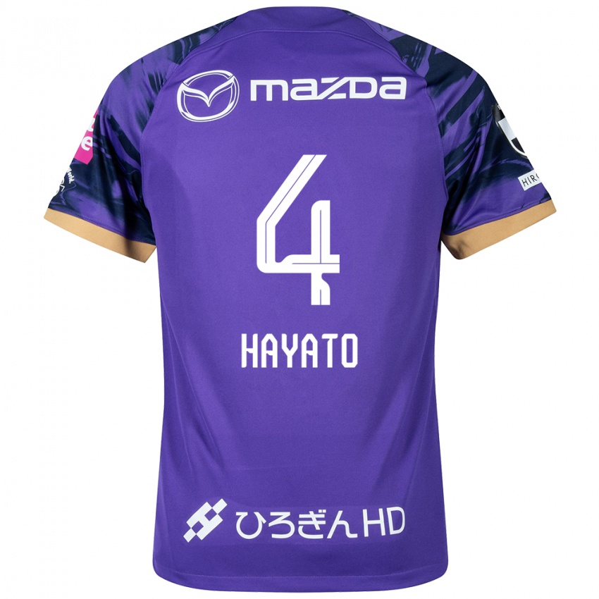 Férfi Hayato Araki #4 Lila Fehér Hazai Jersey 2024/25 Mez Póló Ing