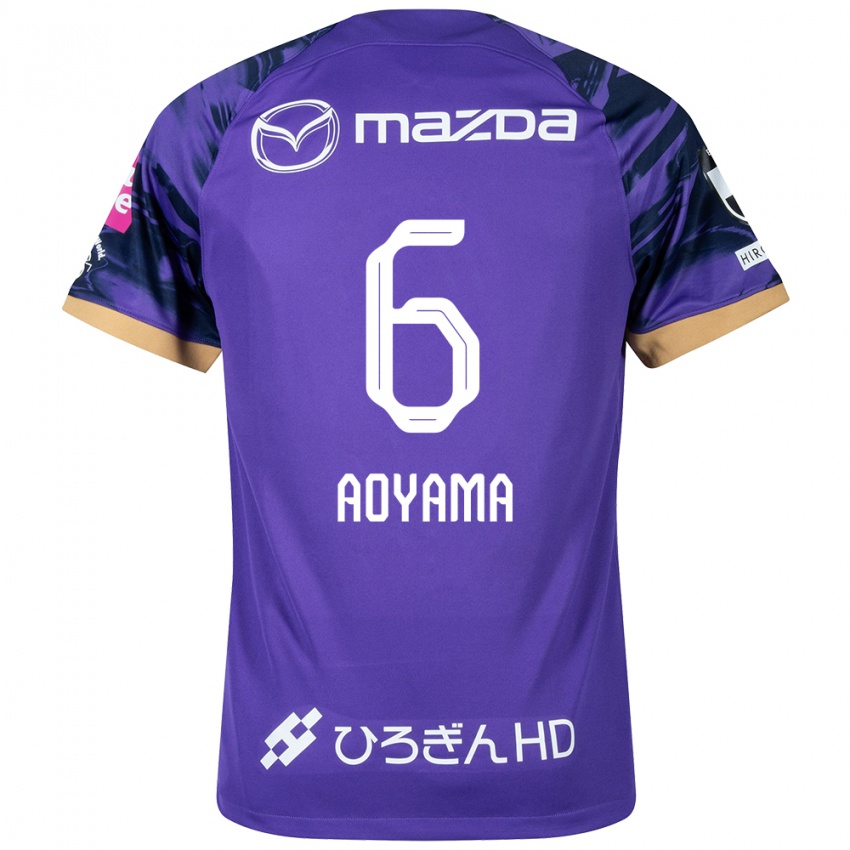 Férfi Toshihiro Aoyama #6 Lila Fehér Hazai Jersey 2024/25 Mez Póló Ing