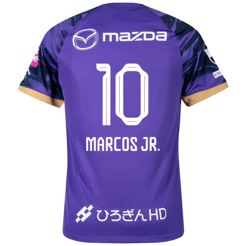 Férfi Marcos Junior #10 Lila Fehér Hazai Jersey 2024/25 Mez Póló Ing