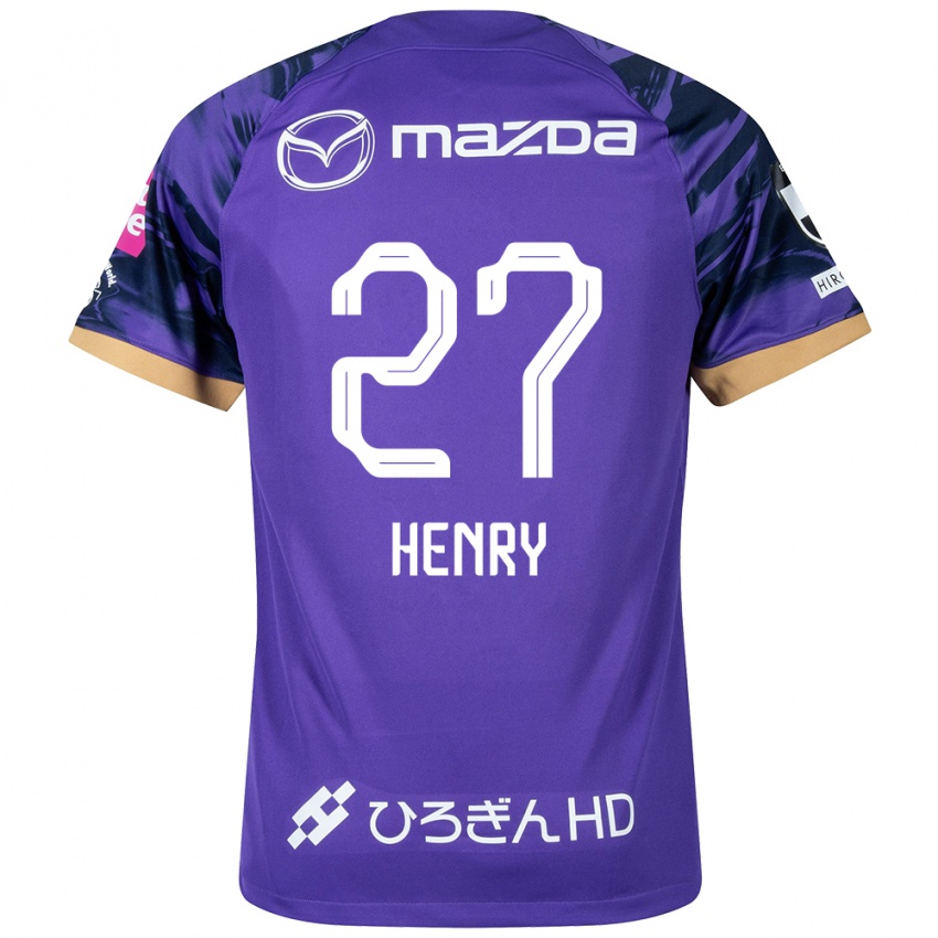 Férfi Osamu Henry Iyoha #27 Lila Fehér Hazai Jersey 2024/25 Mez Póló Ing