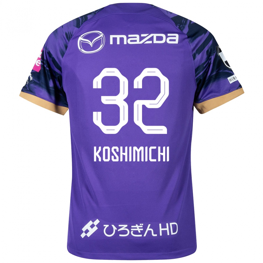 Férfi Sota Koshimichi #32 Lila Fehér Hazai Jersey 2024/25 Mez Póló Ing