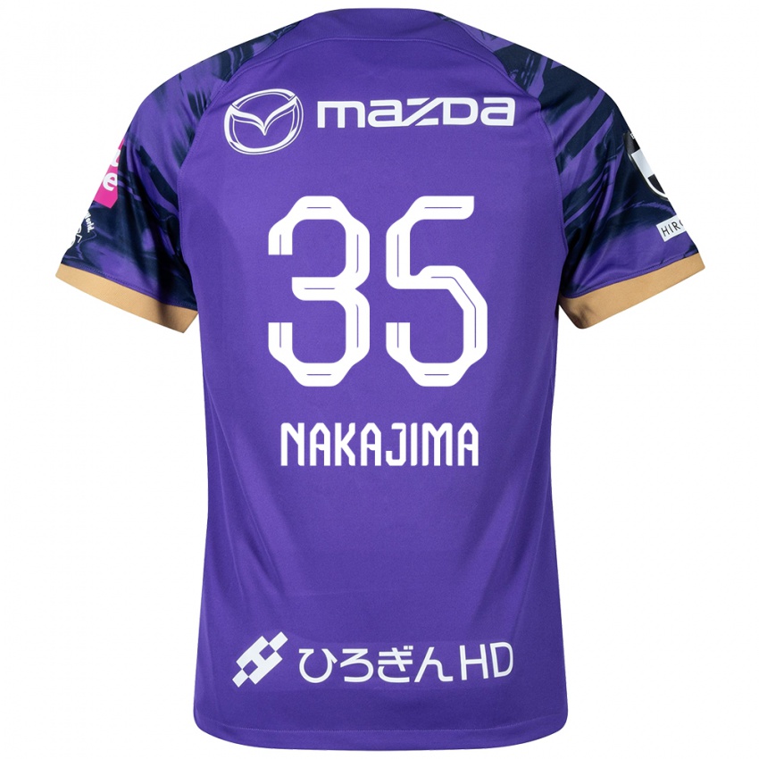 Férfi Yotaro Nakajima #35 Lila Fehér Hazai Jersey 2024/25 Mez Póló Ing