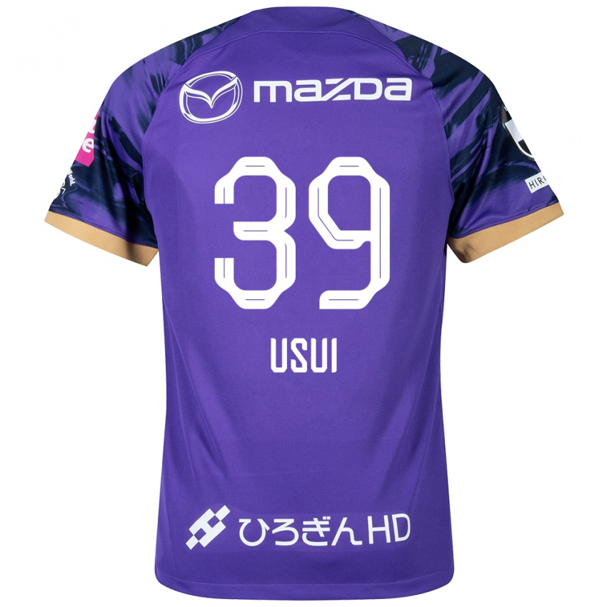 Férfi Haruto Usui #39 Lila Fehér Hazai Jersey 2024/25 Mez Póló Ing