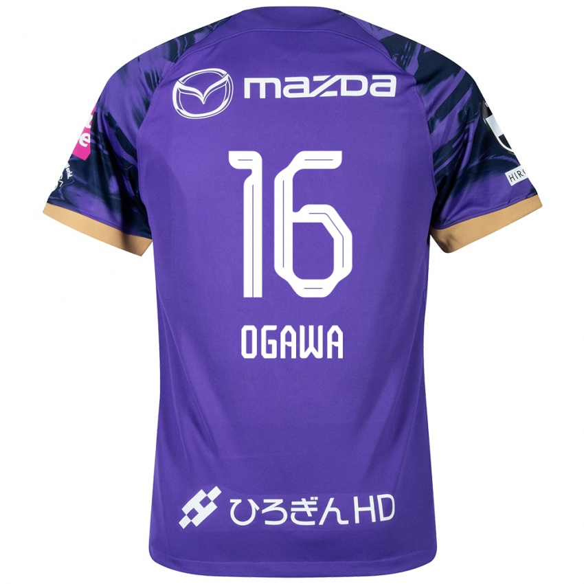 Férfi Hikaru Ogawa #16 Lila Fehér Hazai Jersey 2024/25 Mez Póló Ing