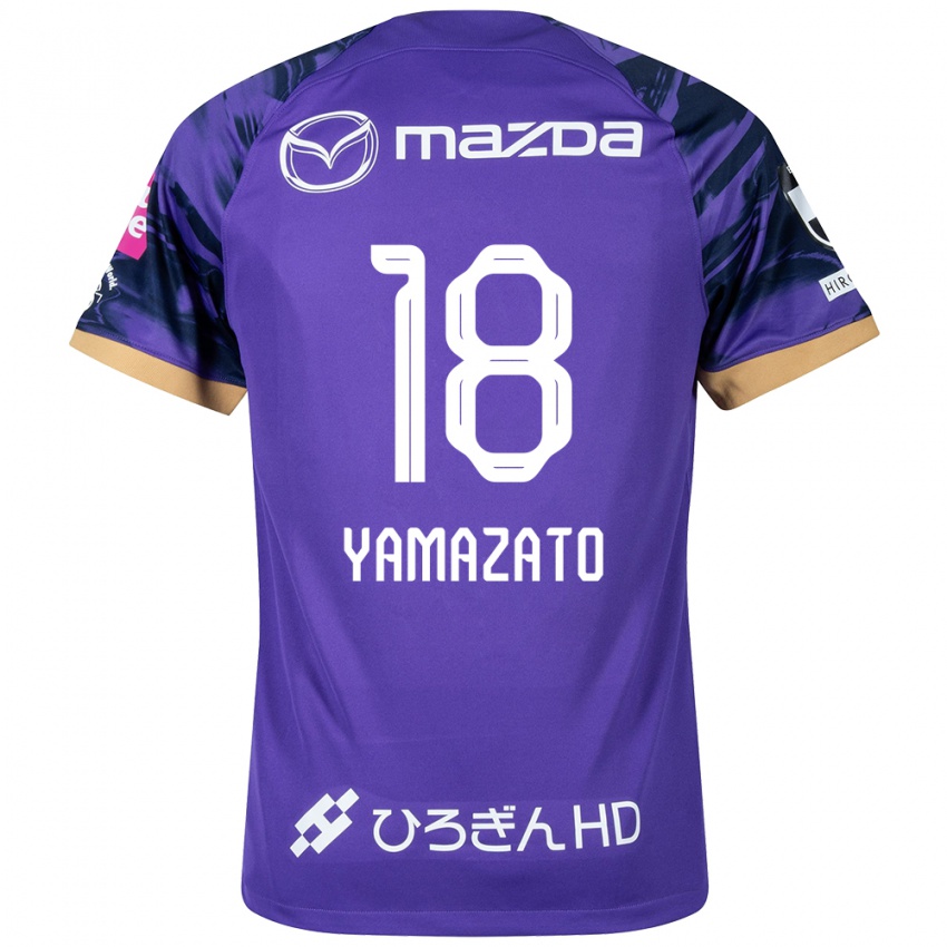 Férfi Kenshin Yamazato #18 Lila Fehér Hazai Jersey 2024/25 Mez Póló Ing