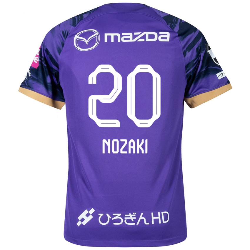 Férfi Kota Nozaki #20 Lila Fehér Hazai Jersey 2024/25 Mez Póló Ing