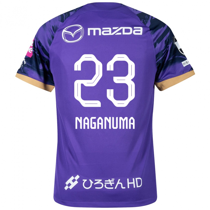 Férfi Seimei Naganuma #23 Lila Fehér Hazai Jersey 2024/25 Mez Póló Ing