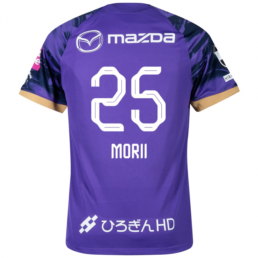 Férfi Leedo Morii #25 Lila Fehér Hazai Jersey 2024/25 Mez Póló Ing