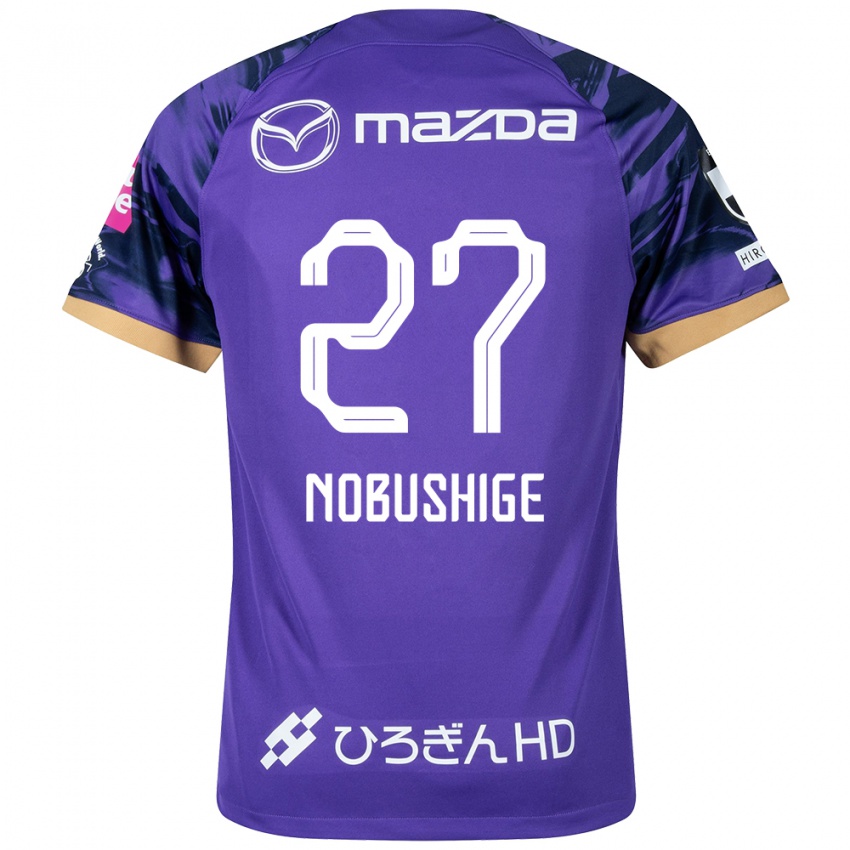 Férfi Ryojiro Nobushige #27 Lila Fehér Hazai Jersey 2024/25 Mez Póló Ing