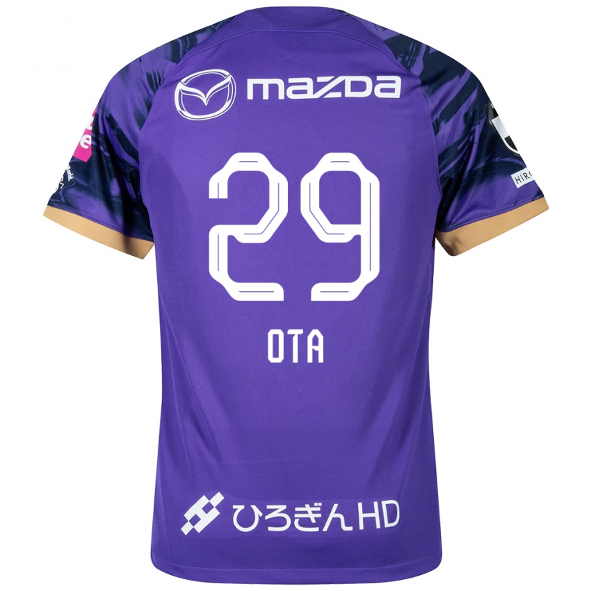 Férfi Hiroto Ota #29 Lila Fehér Hazai Jersey 2024/25 Mez Póló Ing