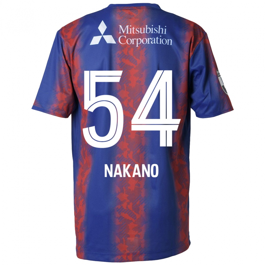 Férfi Yui Nakano #54 Kék Piros Hazai Jersey 2024/25 Mez Póló Ing