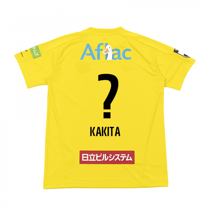 Férfi Yuki Kakita #0 Sárga Fekete Hazai Jersey 2024/25 Mez Póló Ing