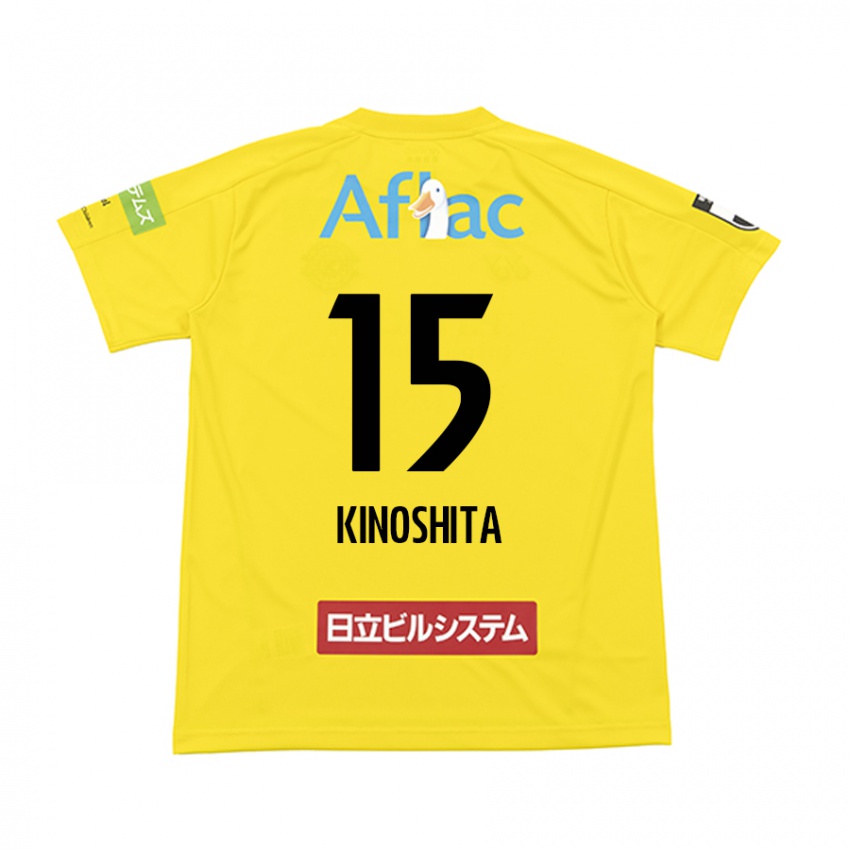 Férfi Kosuke Kinoshita #15 Sárga Fekete Hazai Jersey 2024/25 Mez Póló Ing