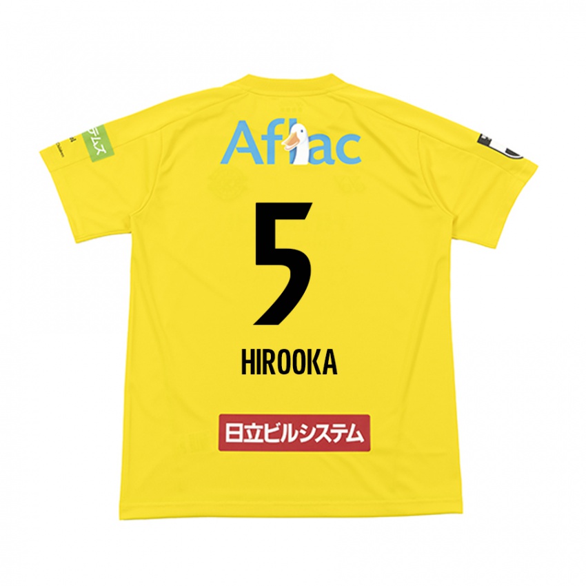 Férfi Eita Hirooka #5 Sárga Fekete Hazai Jersey 2024/25 Mez Póló Ing