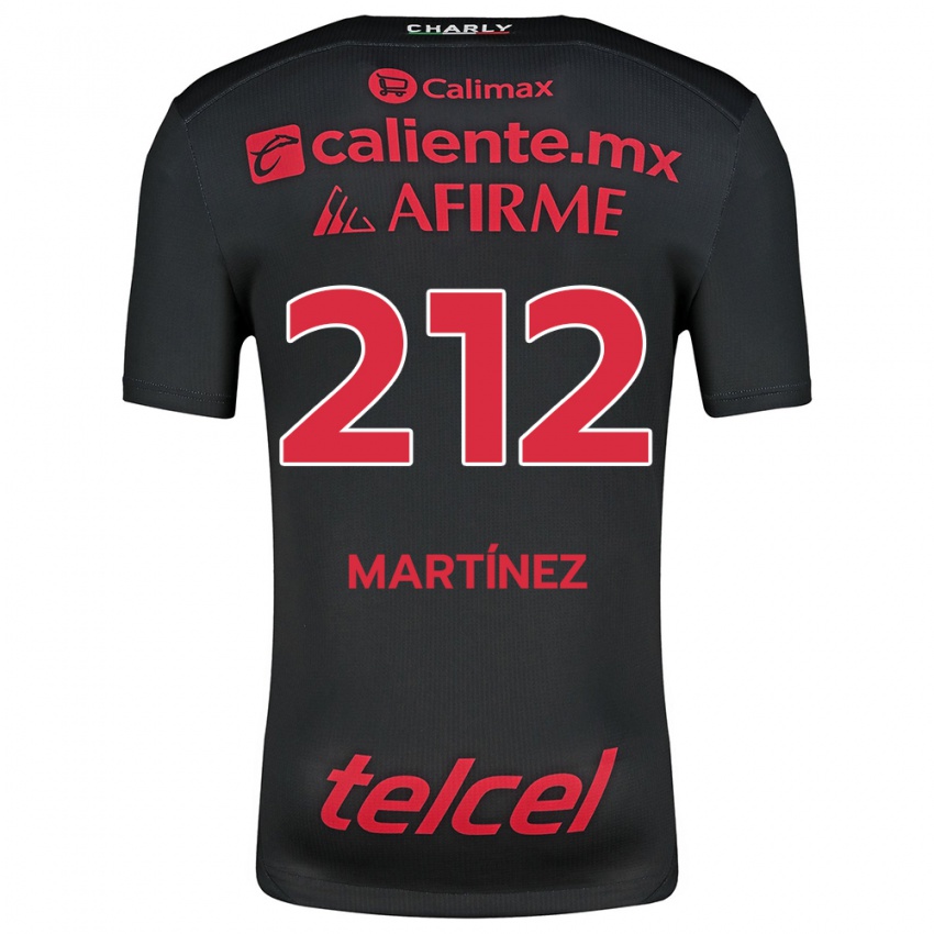 Férfi Juan Martínez #212 Fekete Piros Hazai Jersey 2024/25 Mez Póló Ing