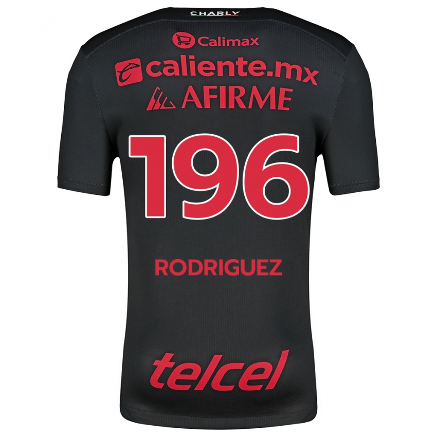 Férfi Prince Rodríguez #196 Fekete Piros Hazai Jersey 2024/25 Mez Póló Ing