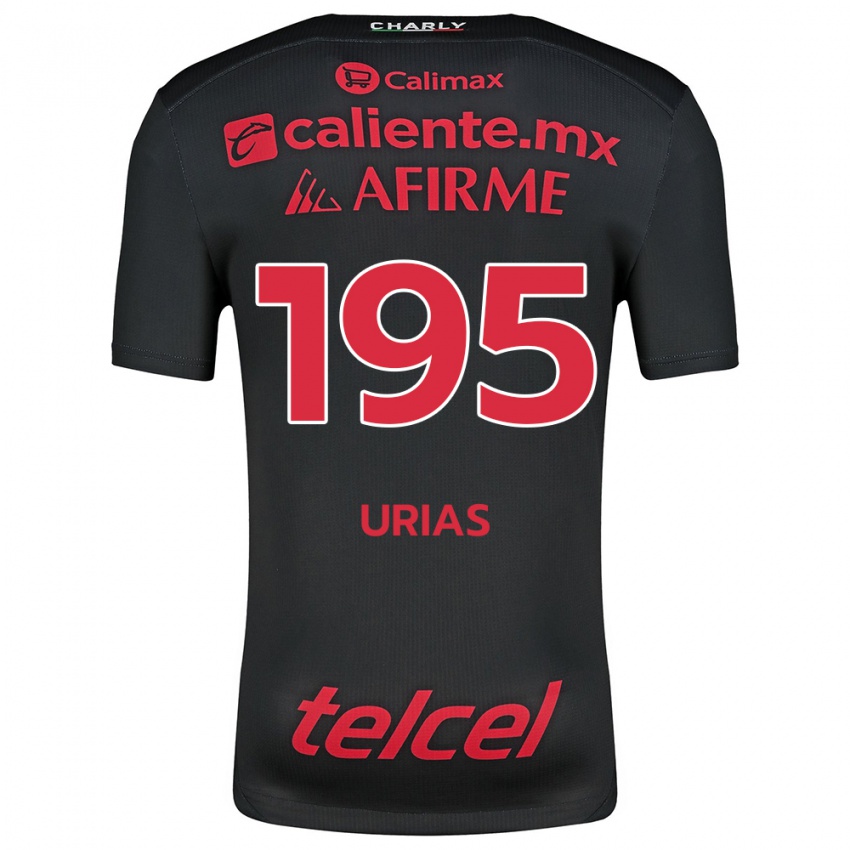 Férfi Héctor Urías #195 Fekete Piros Hazai Jersey 2024/25 Mez Póló Ing