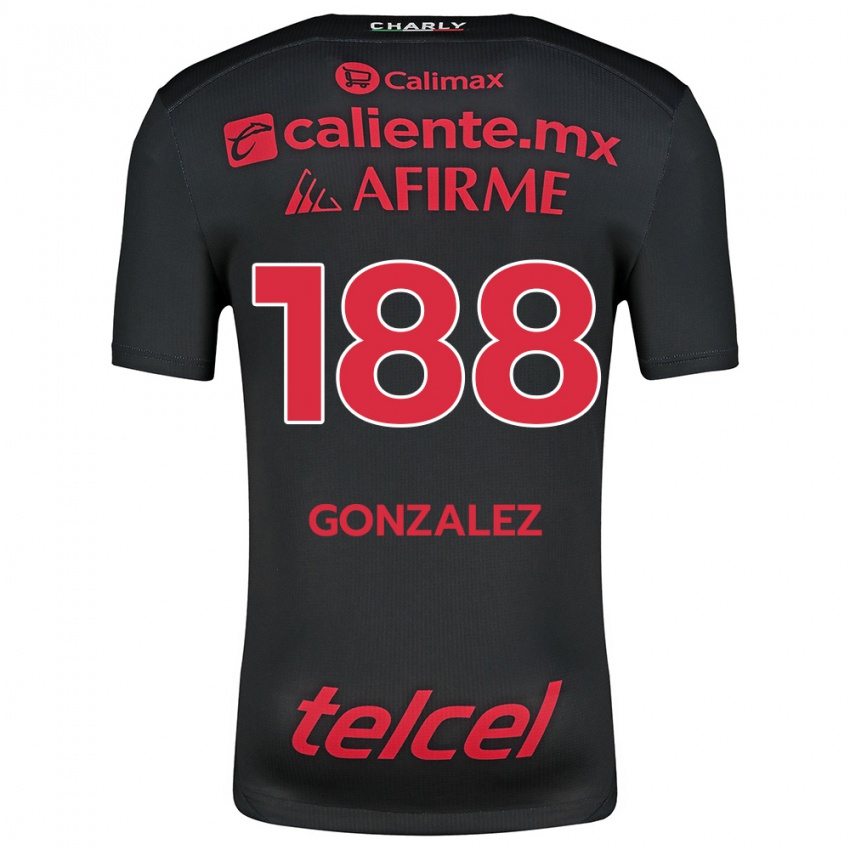 Férfi Jorge González #188 Fekete Piros Hazai Jersey 2024/25 Mez Póló Ing