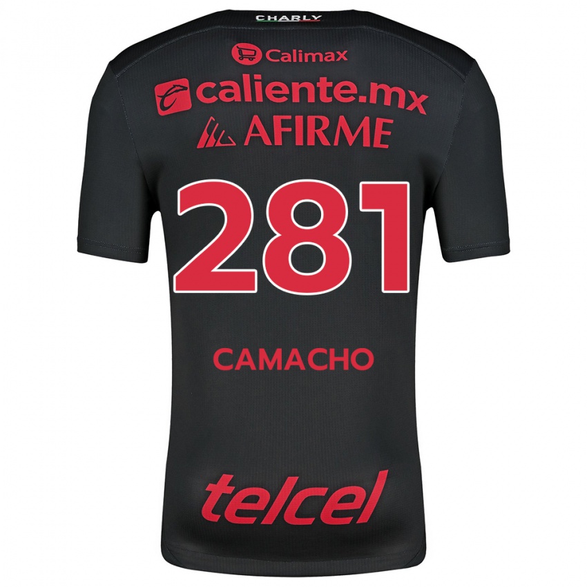 Férfi Javier Camacho #281 Fekete Piros Hazai Jersey 2024/25 Mez Póló Ing