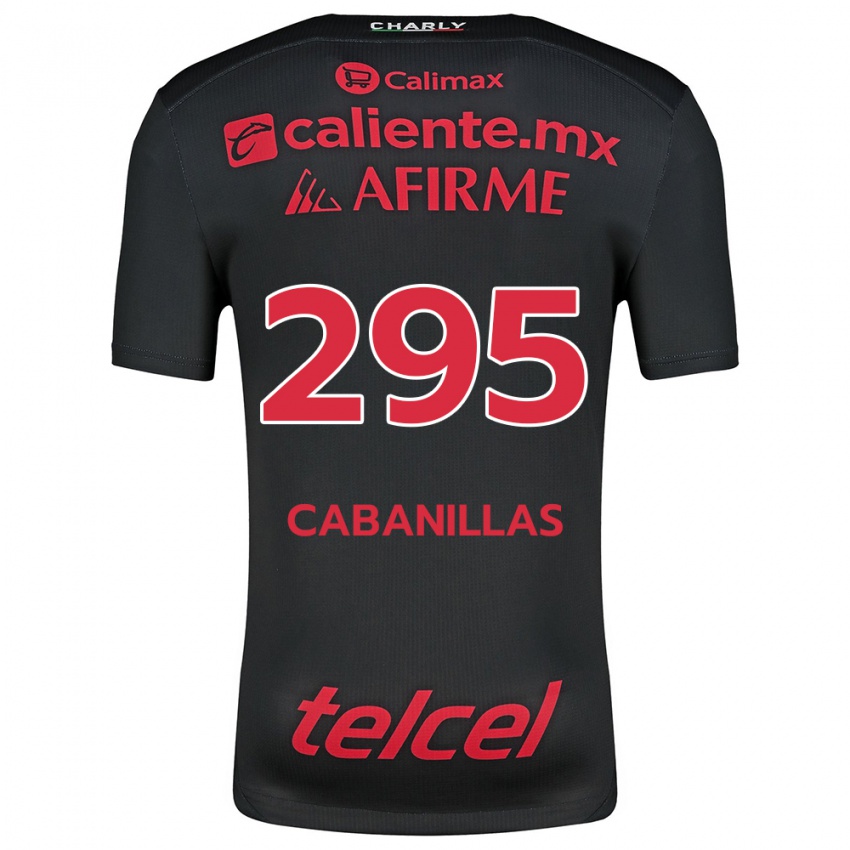 Férfi Osvaldo Cabanillas #295 Fekete Piros Hazai Jersey 2024/25 Mez Póló Ing