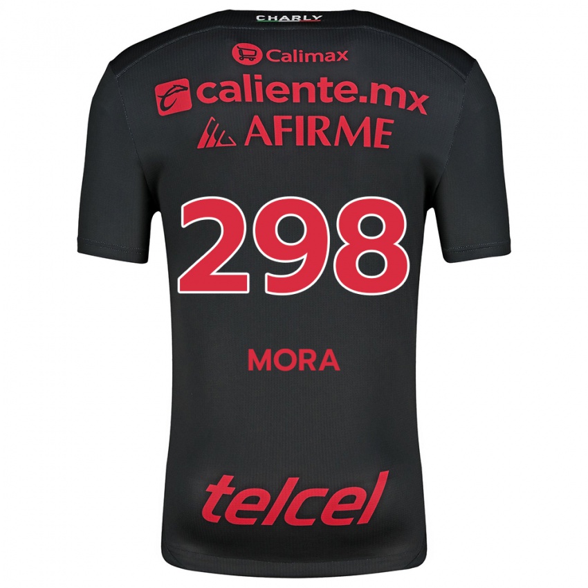 Férfi Gilberto Mora #298 Fekete Piros Hazai Jersey 2024/25 Mez Póló Ing