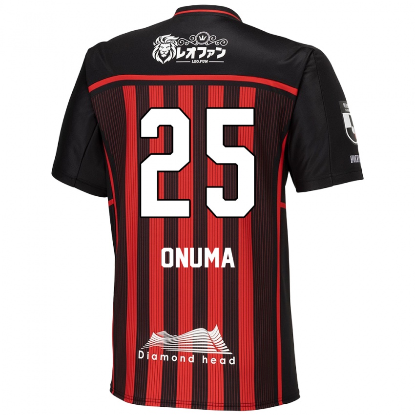 Férfi Akito Onuma #25 Piros Fekete Hazai Jersey 2024/25 Mez Póló Ing