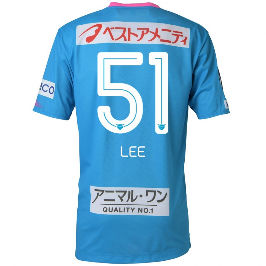 Férfi Yoon-Sung Lee #51 Kék Rózsaszín Hazai Jersey 2024/25 Mez Póló Ing