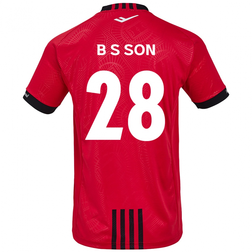 Férfi Seung-Beom Son #28 Piros Fekete Hazai Jersey 2024/25 Mez Póló Ing