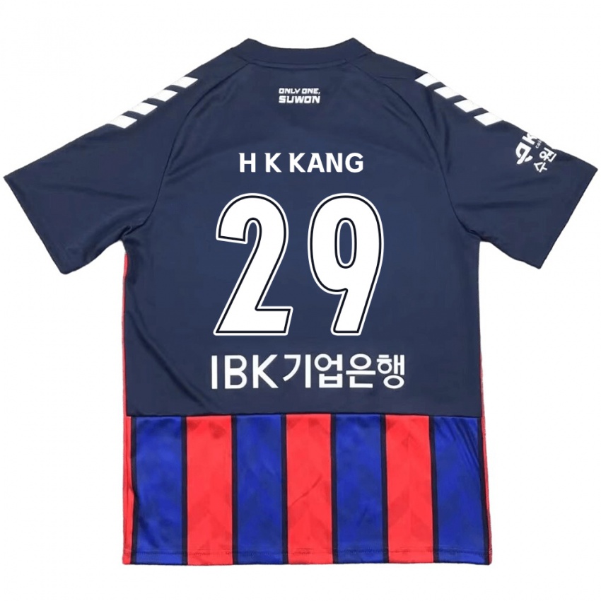 Férfi Kyo-Hun Kang #29 Kék Piros Hazai Jersey 2024/25 Mez Póló Ing