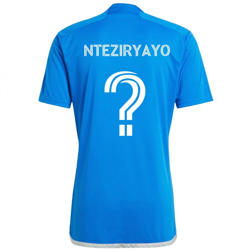 Férfi Josh Nteziryayo #0 Kék Fehér Hazai Jersey 2024/25 Mez Póló Ing