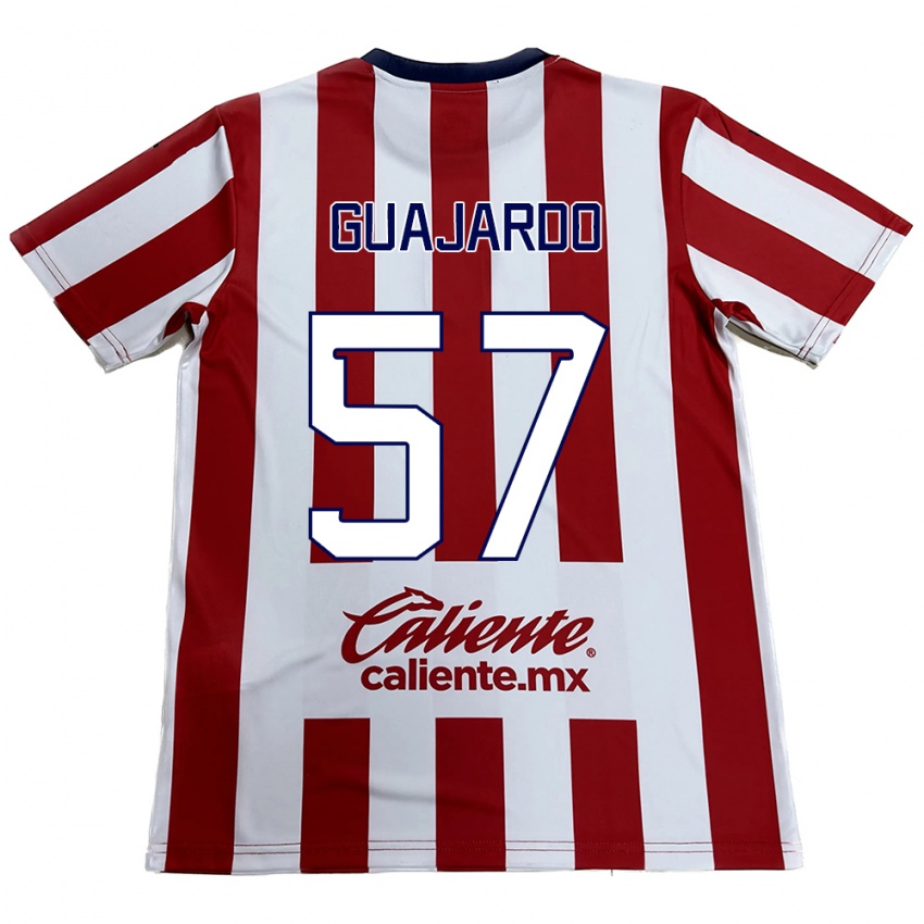 Férfi Dylan Guajardo #57 Piros Fehér Hazai Jersey 2024/25 Mez Póló Ing