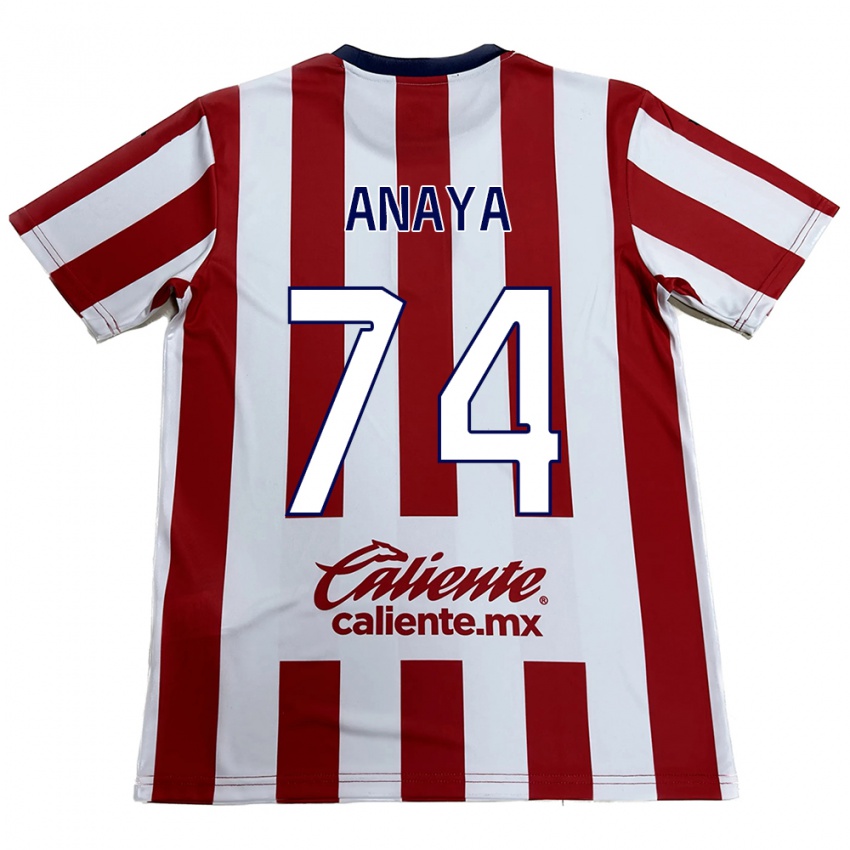 Férfi Mario Anaya #74 Piros Fehér Hazai Jersey 2024/25 Mez Póló Ing