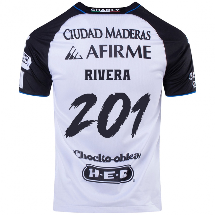 Férfi Christian Rivera #201 Fekete Kék Hazai Jersey 2024/25 Mez Póló Ing