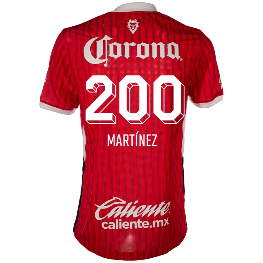 Férfi Edgar Martínez #200 Piros Fehér Hazai Jersey 2024/25 Mez Póló Ing