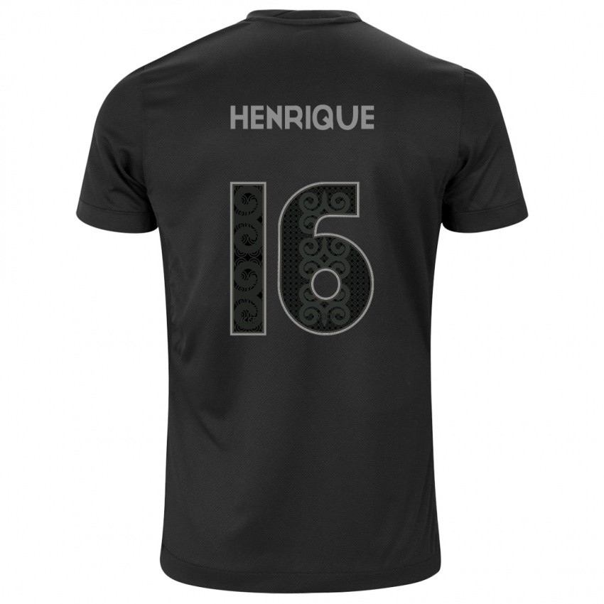 Férfi Pedro Henrique #16 Fekete Idegenbeli Jersey 2024/25 Mez Póló Ing