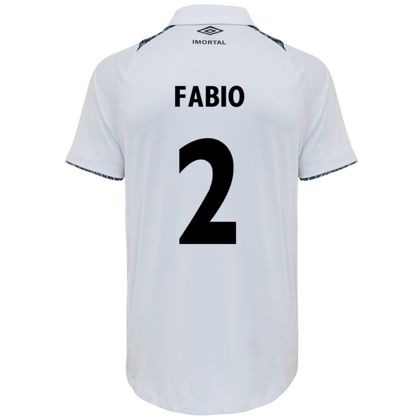 Férfi Fábio #2 Fehér Kék Idegenbeli Jersey 2024/25 Mez Póló Ing