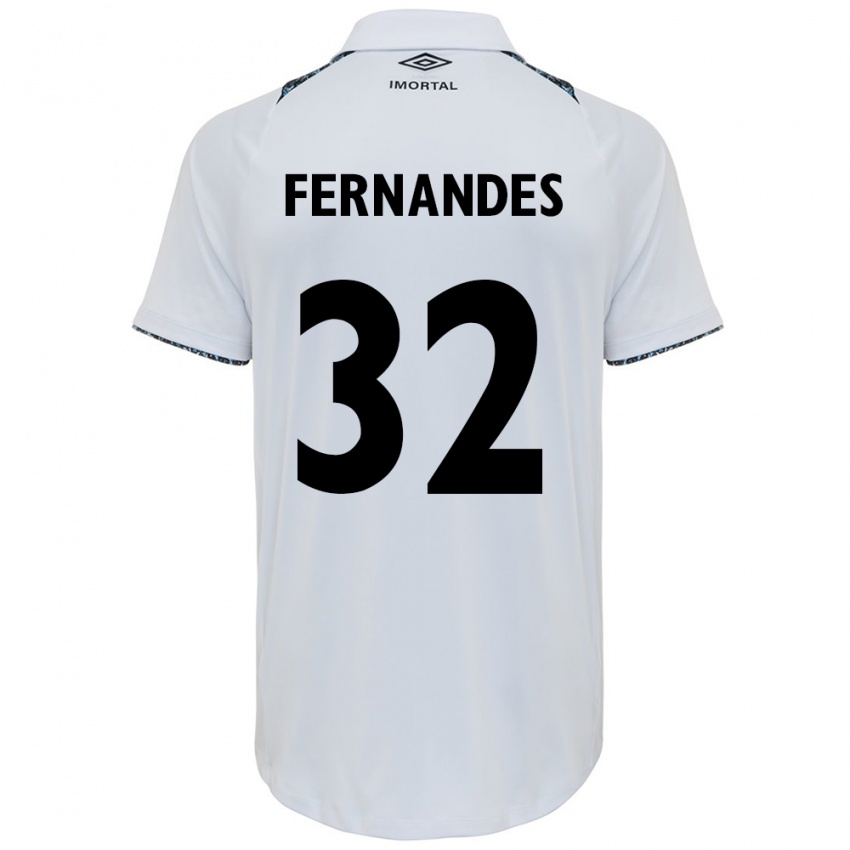 Férfi Nathan Fernandes #32 Fehér Kék Idegenbeli Jersey 2024/25 Mez Póló Ing