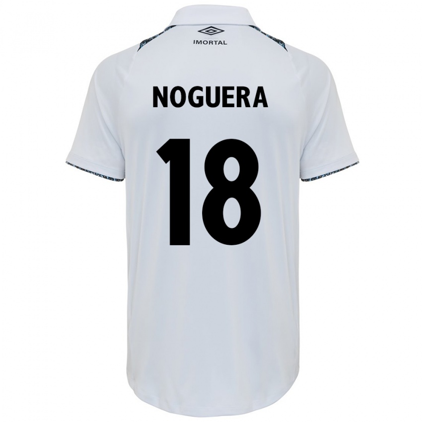 Férfi Freddy Noguera #18 Fehér Kék Idegenbeli Jersey 2024/25 Mez Póló Ing