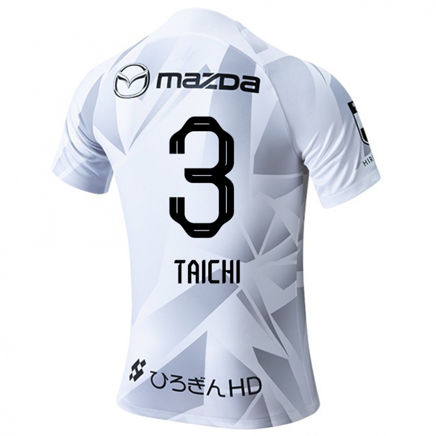 Férfi Taichi Yamasaki #3 Fehér Szürke Fekete Idegenbeli Jersey 2024/25 Mez Póló Ing