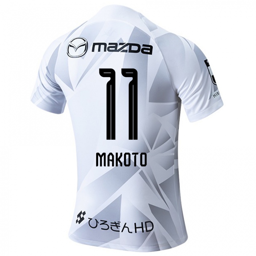 Férfi Makoto Mitsuta #11 Fehér Szürke Fekete Idegenbeli Jersey 2024/25 Mez Póló Ing